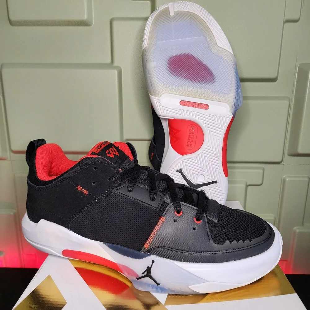 Jordan One Take 5 Mens 11.5 Basketball Shoes Habanero Red Black FD2335-006 NIB
